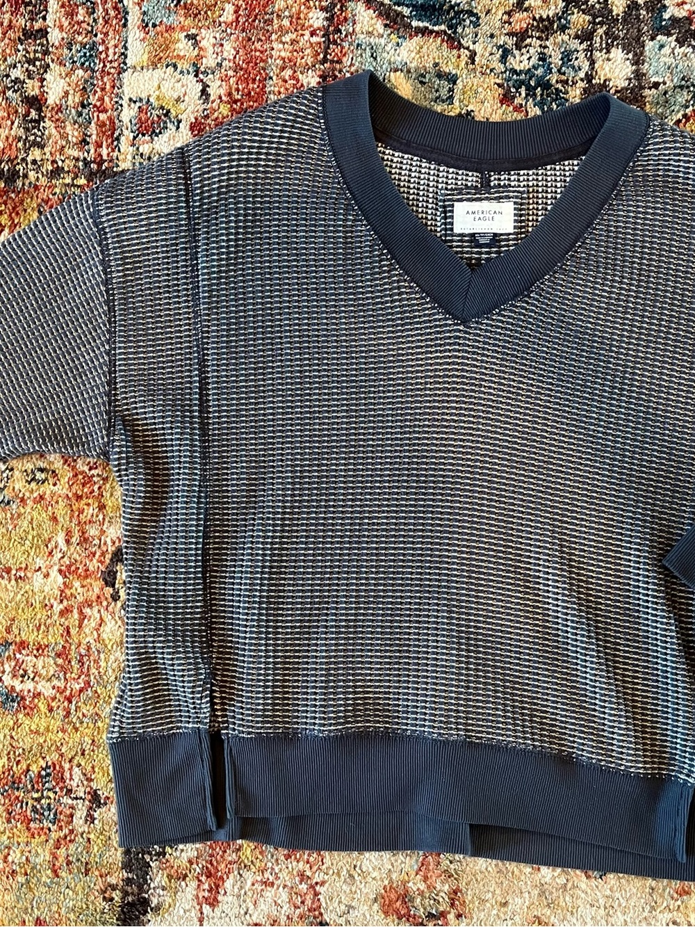 American Eagle waffle sweater